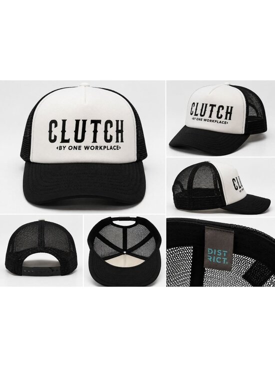 Other - Clutch By One Workplace Black White Mesh Trucker Hat Snapback Cap NWT